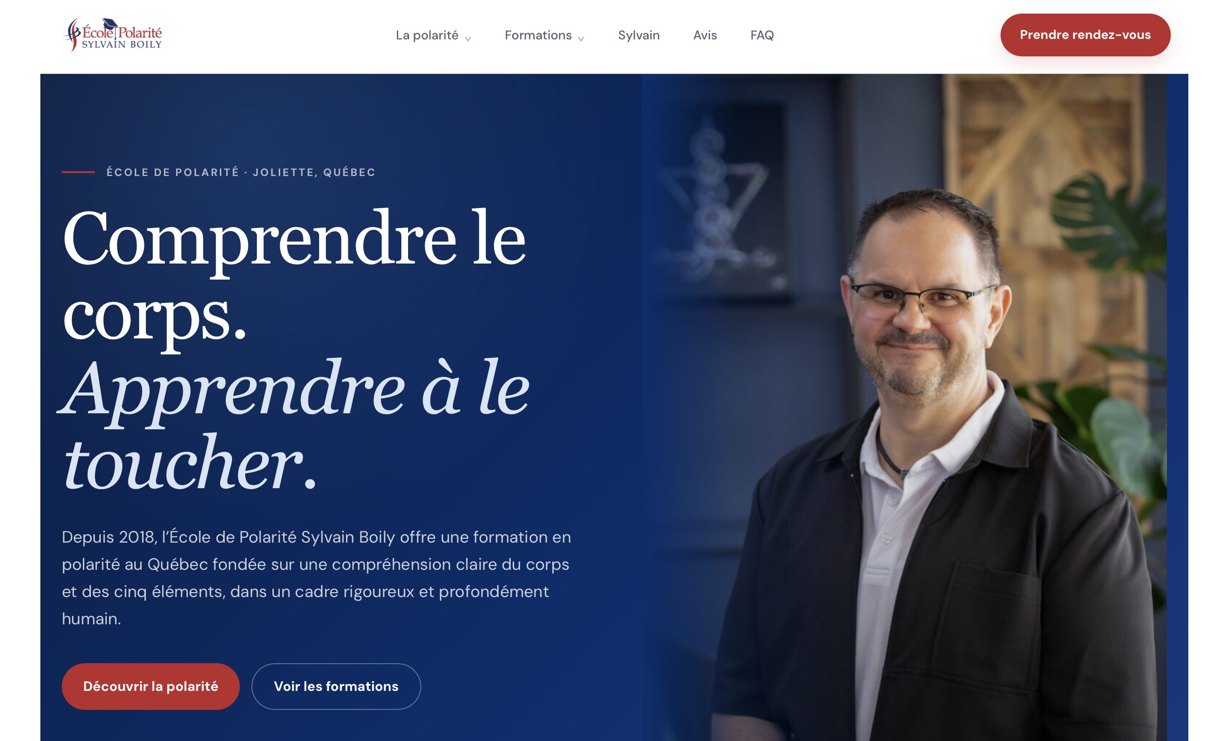 Capture du site Web de Sylvain Boily