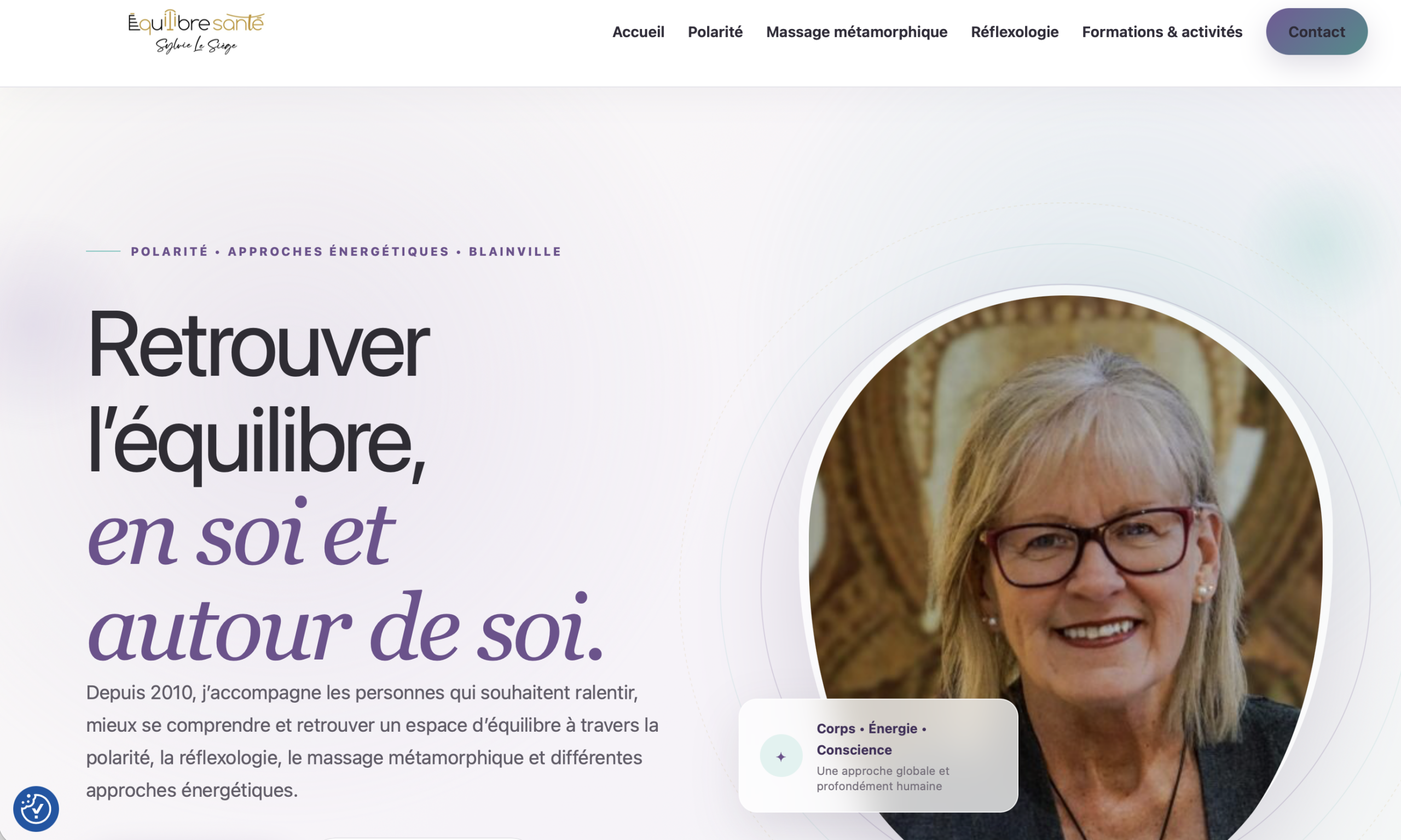 Capture du site Web de Sylvie LeSiège