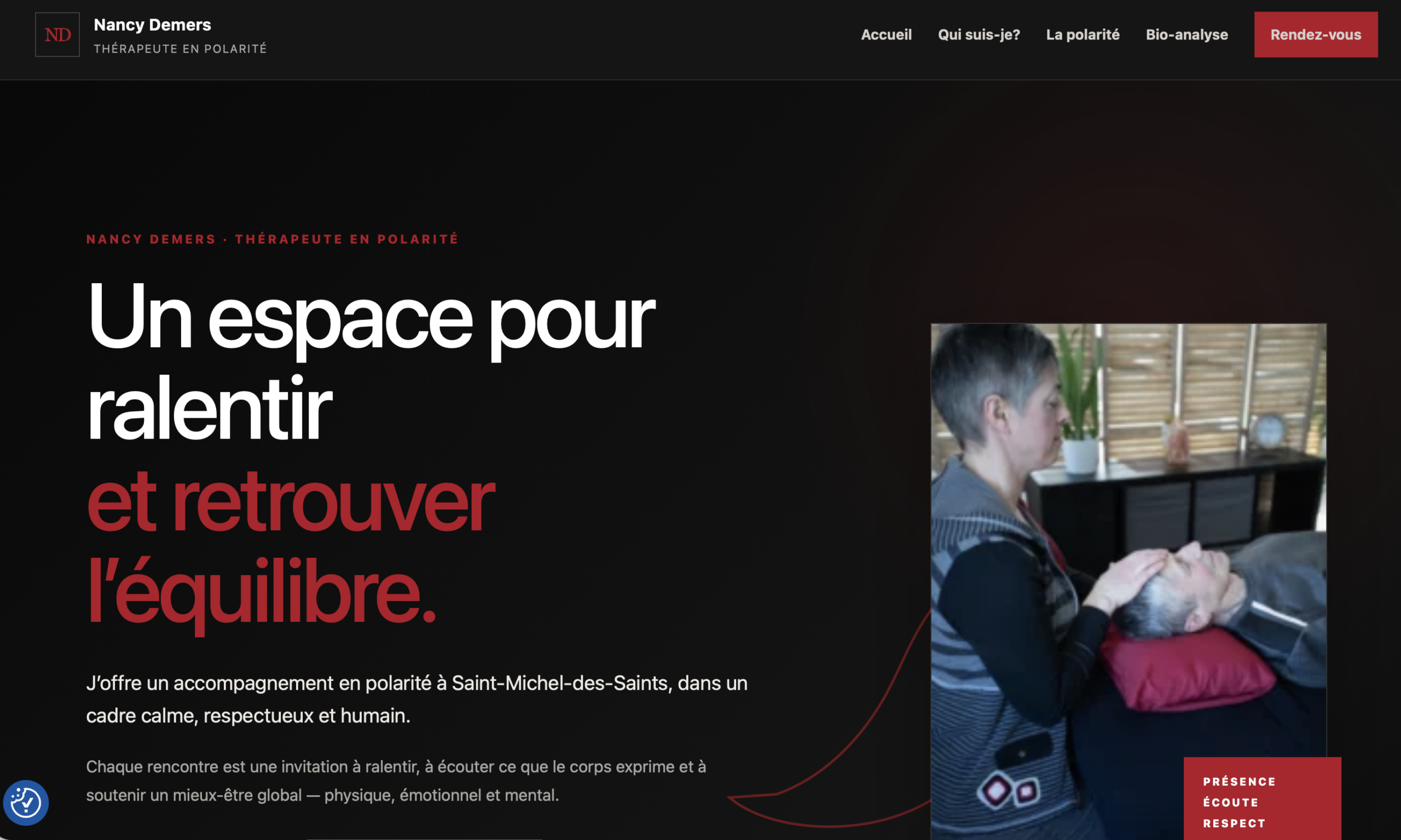 Capture du site Web de Nancy Demers
