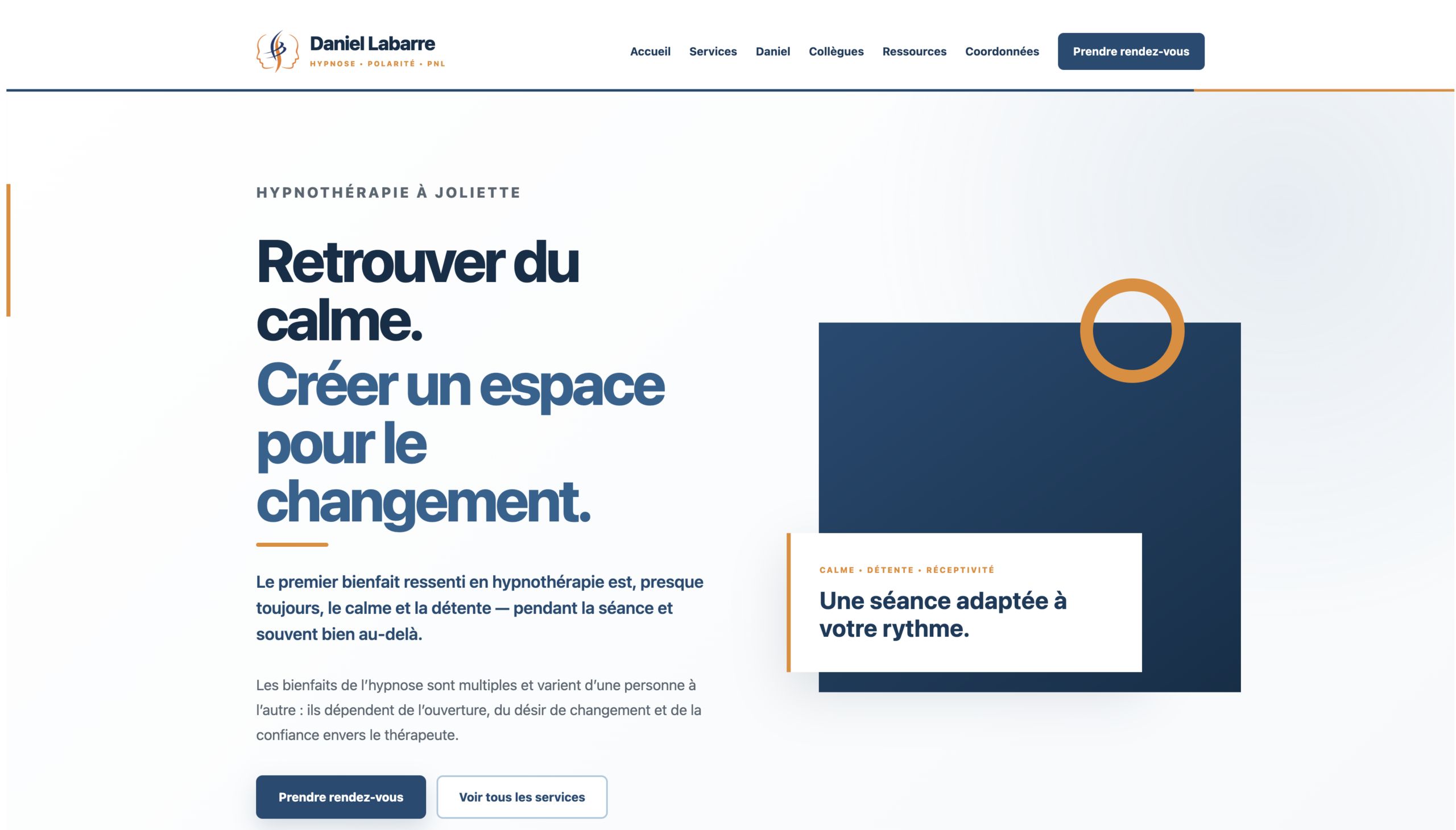 Capture du site Web de Daniel Labarre
